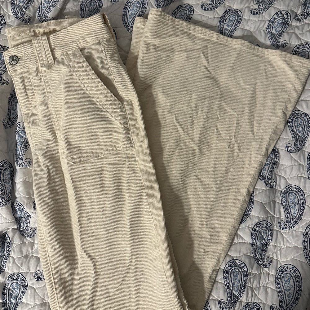 AE Flare White Jeans